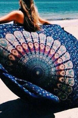 Chicnico Beach Boho Chic Round Beach Blanket