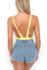 Chicnico Basic Solid Color One Piece Bikini