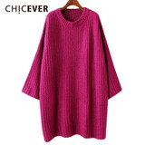 CHICEVER Winter Knitting Pullovers Female Sweater For Women Flare Sleeve Loose Big Size Sweaters Jumper Clothes Fashion 2017 CHICEVER Winter Knitting Pullovers Female Sweater For Women Flare Sleeve Loose Big Size Sweaters Jumper Clothes Fashion 2017