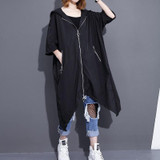 CHICEVER Summer Hem Irregular Sunscreen Women Coat Female 2017 Three Quarter Trench Basic Coats For Women's Fashion Clothing