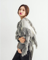 CHICEVER Patchwork Women's Winter Sweaters Tassel Knitting Pullover Female Batwing Long Sleeve Jumper Top Casual Big Size Autumn