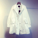 CHICEVER 2017 Summer Long Sleeve Slim Casual Female Women Coat Loose Lace Up Trench Coats For Women's Basic Clothing Fashion