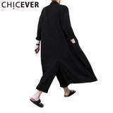 CHICEVER 2017 Summer Loose Women Coats Three Quarter Sleeve Plus Size Black Sunscreen Trench Coat For Women's Clothes Korean