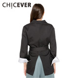 CHICEVER 2017 Spring Long Sleeve Custumes For Women Blazer Female Jacket Lace Up Back Waist Casual Black Blazers Clothing CHICEVER 2017 Spring Long Sleeve Custumes For Women Blazer Female Jacket Lace Up Back Waist Casual Black Blazers Clothing