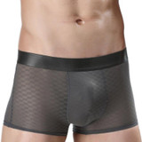Chenke Men Underwear Boxers Ice Silk Funny Lattice Flat Underwear Sexy Gay Brand Mens Boxer Shorts underwear Homme Cueca
