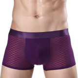 Chenke Men Underwear Boxers Ice Silk Funny Lattice Flat Underwear Sexy Gay Brand Mens Boxer Shorts underwear Homme Cueca