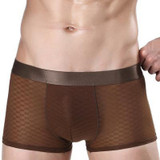 Chenke Men Underwear Boxers Ice Silk Funny Lattice Flat Underwear Sexy Gay Brand Mens Boxer Shorts underwear Homme Cueca