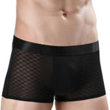 Chenke Men Underwear Boxers Ice Silk Funny Lattice Flat Underwear Sexy Gay Brand Mens Boxer Shorts underwear Homme Cueca