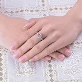 Trendy Women Wedding Bands Rings with Dancing Natural Stone Topaz for Women Jewelry 925 Sterling Silver Wholesale Price