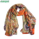 Trendy Style 2016 Best Deal High Qulity  Fashion Women Girl Chiffon Printed Silk Long Soft Scarf Shawl Scarf