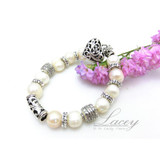 Trendy Real white baroque pearl bracelet girl present,fashion adjustable freshwater pearl bracelet jewelry for Women party gift