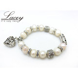 Trendy Real white baroque pearl bracelet girl present,fashion adjustable freshwater pearl bracelet jewelry for Women party gift