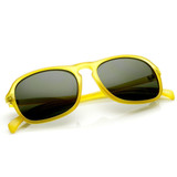 Trendy Retro Fashion Matte Keyhole Square Aviator Sunglasses 9177