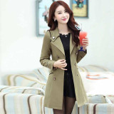 Trench Coat Women 2017 Spring Autumn Especially Female Double-Breasted Long Coats Overcoat Outwear Windbreaker Raincoat YL034
