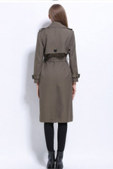 Trench Coat For Women British Style Double Breasted Coat  Plus Size Long Slim Peacoat Women Basic Coats Windbreaker Winter Coat