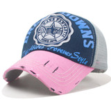 Travel style fashion  visor Women's Adjustable Mesh Baseball Cap Snapback Hip-hop Hat Flattened Hat