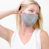 Made in USA Cotton W/ washable, Double Layer Adjustable Mask