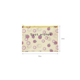 Transparent Zipper Student Stationery Bag A4 Big Capacity Document Bags Office Paper Storage Bag Fruit Grid File Folder Simple