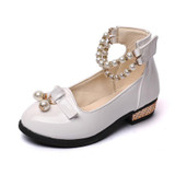 COZULMA Kids PU Leather Shoes Girls Princess Pearl Strip Shoes Children Kids Bow Party Shoes Girls Danc ing Shoes 3 Color COZULMA Kids PU Leather Shoes Girls Princess Pearl Strip Shoes Children Kids Bow Party Shoes Girls Danc ing Shoes 3 Color