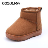 COZULMA Kids Baby Toddler Shoes Child Winter Warm Snow Boots Shoes Plush Thicker Sole Boys Girls Snow Boots Shoes Big Size 22-38
