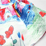 Colorful Girl Dress 2017 Summer Princess Dress Girl Designer Character Painting Kids Dresses for Girls Clothes Vetement Fille