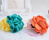 Colorful flowers children kids baby girls hair accessories hair bands headwear Boutique hair rope P1015