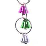 Colorful Bird Toys Ringer Birds Parrot Conure Caique Cockatiel Cage Chewing Bells Toy Pet Bird Ring Bell Parrot Toys