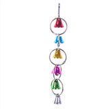 Colorful Bird Toys Ringer Birds Parrot Conure Caique Cockatiel Cage Chewing Bells Toy Pet Bird Ring Bell Parrot Toys