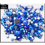 Colorful Beauty Mixed Sizes Flat Diamond 3D Gems Nail Art Rhinestones Fingernail Glitter