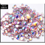 Colorful Beauty Mixed Sizes Flat Diamond 3D Gems Nail Art Rhinestones Fingernail Glitter