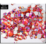 Colorful Beauty Mixed Sizes Flat Diamond 3D Gems Nail Art Rhinestones Fingernail Glitter
