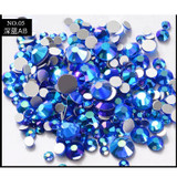 Colorful Beauty Mixed Sizes Flat Diamond 3D Gems Nail Art Rhinestones Fingernail Glitter