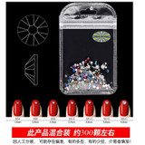 Colorful Beauty Mixed Sizes Flat Diamond 3D Gems Nail Art Rhinestones Fingernail Glitter