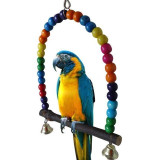 Colorful Bird Toy Parrot Swing Cage Toy Parakeet Cockatiel Budgie Lovebird Woodens Parrots Swings Toyss