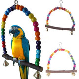 Colorful Bird Parrot Swing Cage Toy Parakeet Budgie Lovebird Woodens Birds Parrots Swings Toys Cage Papegaaien Speelgoed
