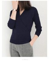 Colorfaith Women Pullover Sweater 2018 Knitting Autumn Winter Multi Colors Sexy V-Neck Elegant Bottoming Ladies Tops SW1018