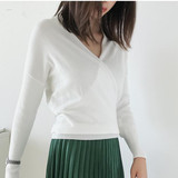 Colorfaith Women Pullover Sweater 2018 Knitting Autumn Winter Multi Colors Sexy V-Neck Elegant Bottoming Ladies Tops SW1018