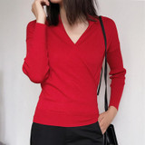 Colorfaith Women Pullover Sweater 2018 Knitting Autumn Winter Multi Colors Sexy V-Neck Elegant Bottoming Ladies Tops SW1018