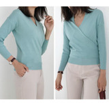 Colorfaith Women Pullover Sweater 2018 Knitting Autumn Winter Multi Colors Sexy V-Neck Elegant Bottoming Ladies Tops SW1018