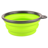 Collapsible foldable silicone dow bowl candy color outdoor travel portable puppy doogie food container feeder dish on sale