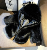 Cold Winter Boys Girls Fur Coats Parkas Faux Fur Jackets For Girls Baby Boy Thicken Warm Hooded Coat Kids Snow Wear Outerwear
