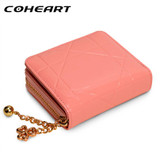 COHEART Fashion Women Wallet Soft Leather 4 colours Quality Female Wallet Small card Patent Leather Money Bag Women's Purse
