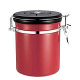 Coffee Jar Sugar Bottles Tea Storage Sealed Canister With Exhaust Valve Stainless Steel Pot Home Kitchen Accessories @LS
