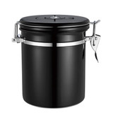 Coffee Jar Sugar Bottles Tea Storage Sealed Canister With Exhaust Valve Stainless Steel Pot Home Kitchen Accessories @LS