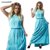 COCOEPPS fashionable summer Dress big sizes new 2017 women summer Plus Size long dress maxi party dress vintage vestidos L-6XL