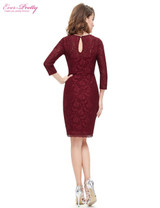 Cocktail Dresses Ever Pretty EP03792 Special Occasion Fashion Women Long Sleeve Slim Fit Elegant Lace 2017 Cocktail Dresses