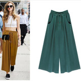 Makuluya 2017 Autumn spring summer fashion women new wide leg pants tenths pants large plus size loose casual pants Makuluya 2017 Autumn spring summer fashion women new wide leg pants tenths pants large plus size loose casual pants