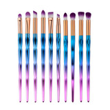 Makeup Brush Rainbow Makeup Brushes Set 10pcs Rhinestone Tools Pro Powder Foundation Eye Lip Concealer Face colrful Brush Kit