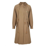 MAKEUCHIC Apparel Brief Women Coat Solid Color Casual Drawstring Loose Trench Coat Female Streetwear Hooded Longline Tops