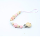 Make Soother Clips Baby Dummy Clips Baby Teething Toys heart Shaped Baby Shower Gifts Wood Toy Car Hanging